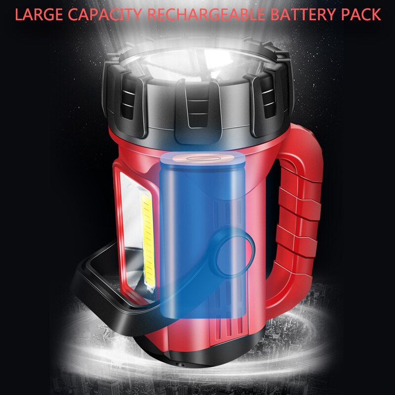 Projecteur Portable 3600mA puissance Mobile 3 Modes projecteur lumière rouge anti-moustique LED + COB double Source de lumière batterie externe
