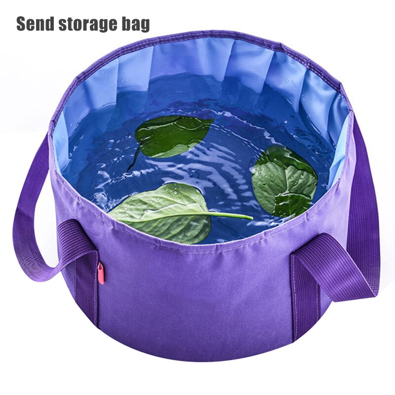 Seau pliable portable de voyage grande capacité seau pliable multifonction pour l'extérieur et la maison: Violet 