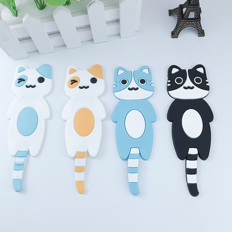 Refrigerator Hooks Magnetic seamless Fridge Magnets Cartoon Cute Pet Home Fridge Sticker Coat Hanger Key Holder Storage Hook