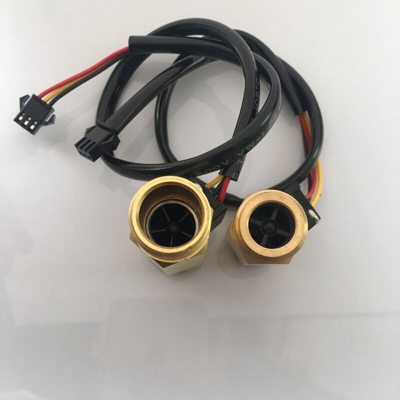 Flow display water flow sensor switch Hall element induction pulse signal switch all copper