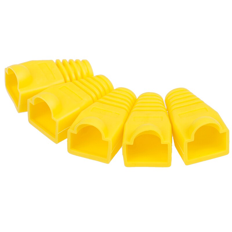 20pcs/lot Rj-45 Adapter Cap Rj45 Cat5 Cat6 Cover Cap Socket Boots Cap Head: Yellow