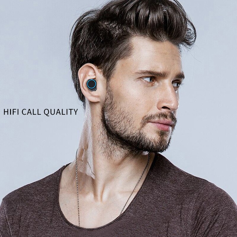 8D Drahtlose Kopfhörer Bluetooth Ohrhörer V5.0 Sport Drahtlose Kopfhörer LED Display Touch Control Stereo Headset mit Mikrofon