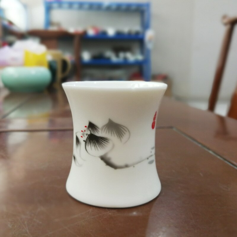 2 st/set smal midja keramiskt snapsglas plommon qing lotus 40ml skaftlösa sakekoppar hemmabar restaurang risvinset plantkoppset