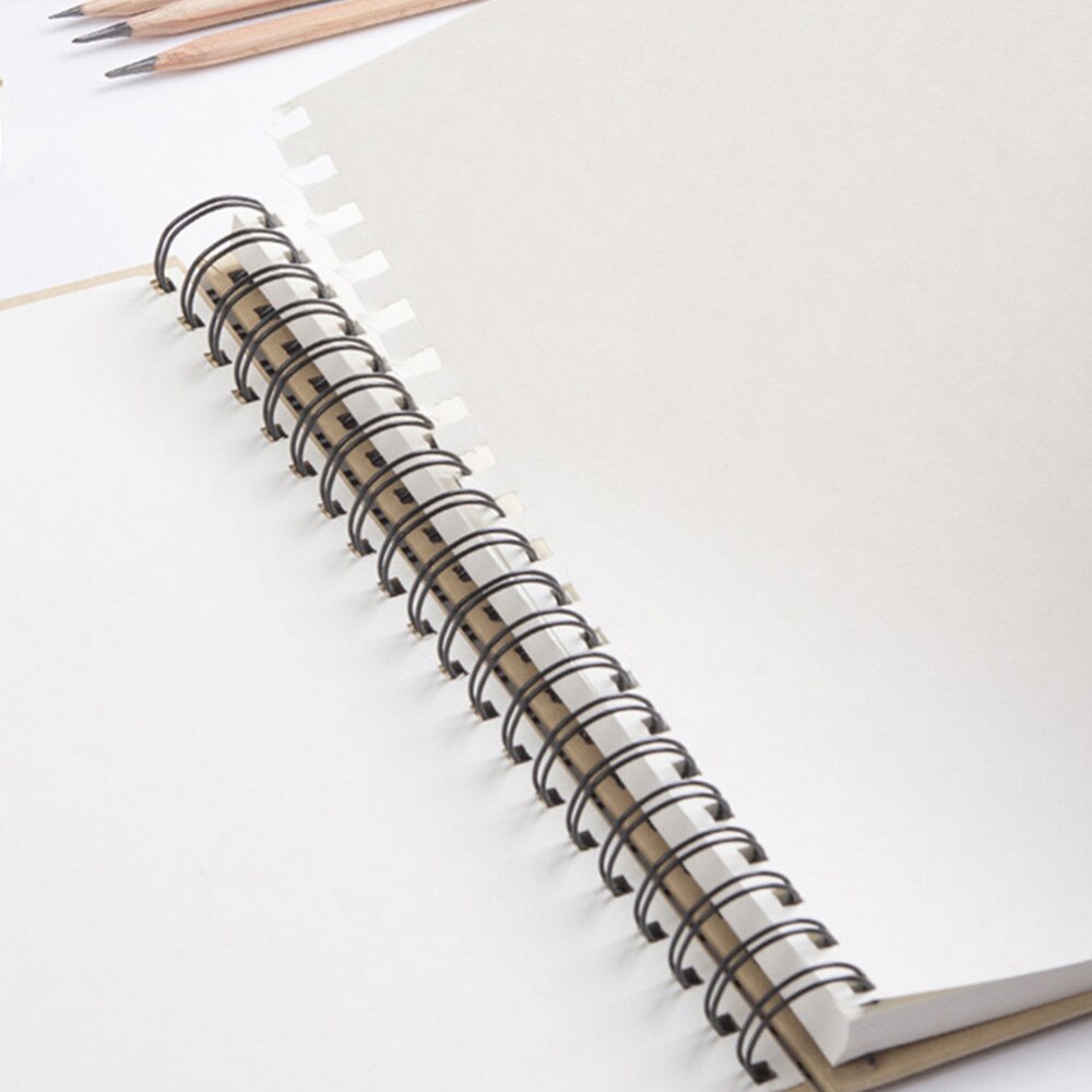 2Pcs Portable Hand Drawing Notebook Kraft Paper Drawing Paper Blank Drawing Paper Practical Watercolour Notebook for Kids Artist