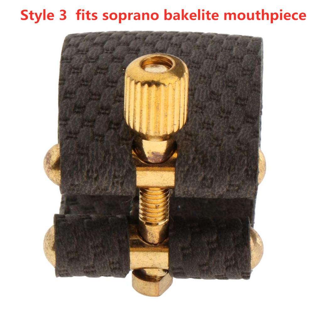 Saxophone Fastener Clip Alto Tenor Soprano Sax Ligatures Fastener Cap for Saxophone Clarinet Bakelite Mouthpiece:  Light Yellow