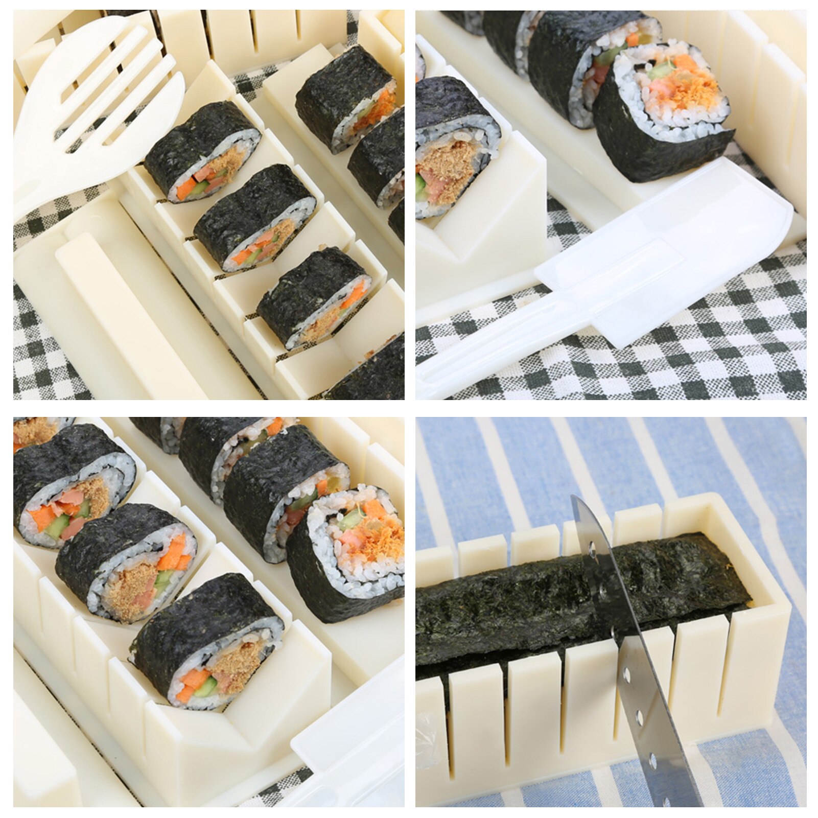 Kit de préparation de sushi, tambour de riz, moule de sushi simple, cuisine de chef japonais, outils de cuisson de sushi 13 pièces