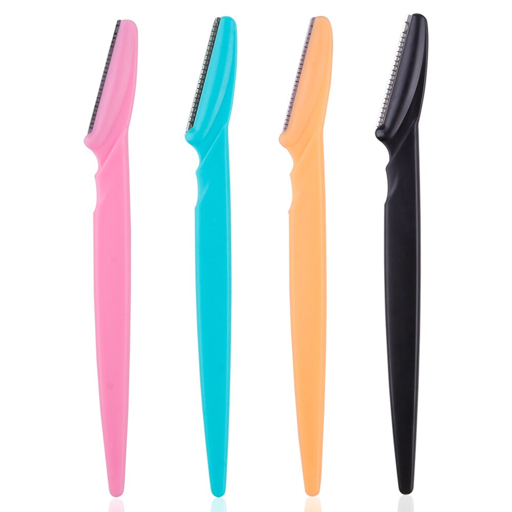 Rasoir à sourcils pour femmes, 3 à 10 pièces, tondeuse, lame de visage, épilation, coupe sûre, outil de maquillage: 4Pcs Mix Color