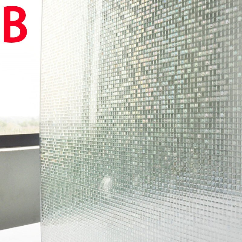 3D Window Glass Film Sticker Stained Decorative Static Clings Self-Adhesive Sticker Decal for Privacy _WK: B
