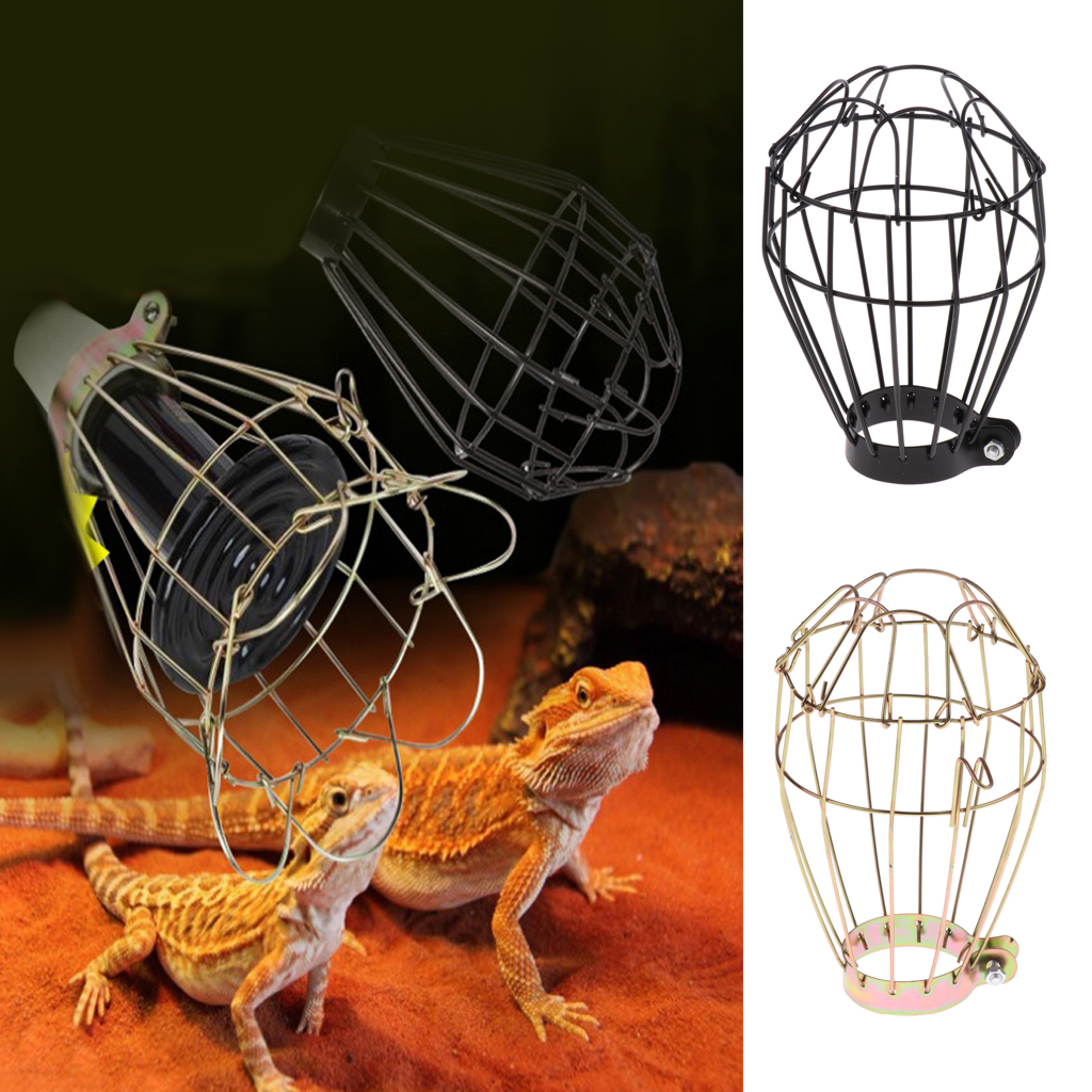 Pet Reptile Heat Lamp Light Bulb Mesh Cage Protector Guard Enclosure 4 Styles