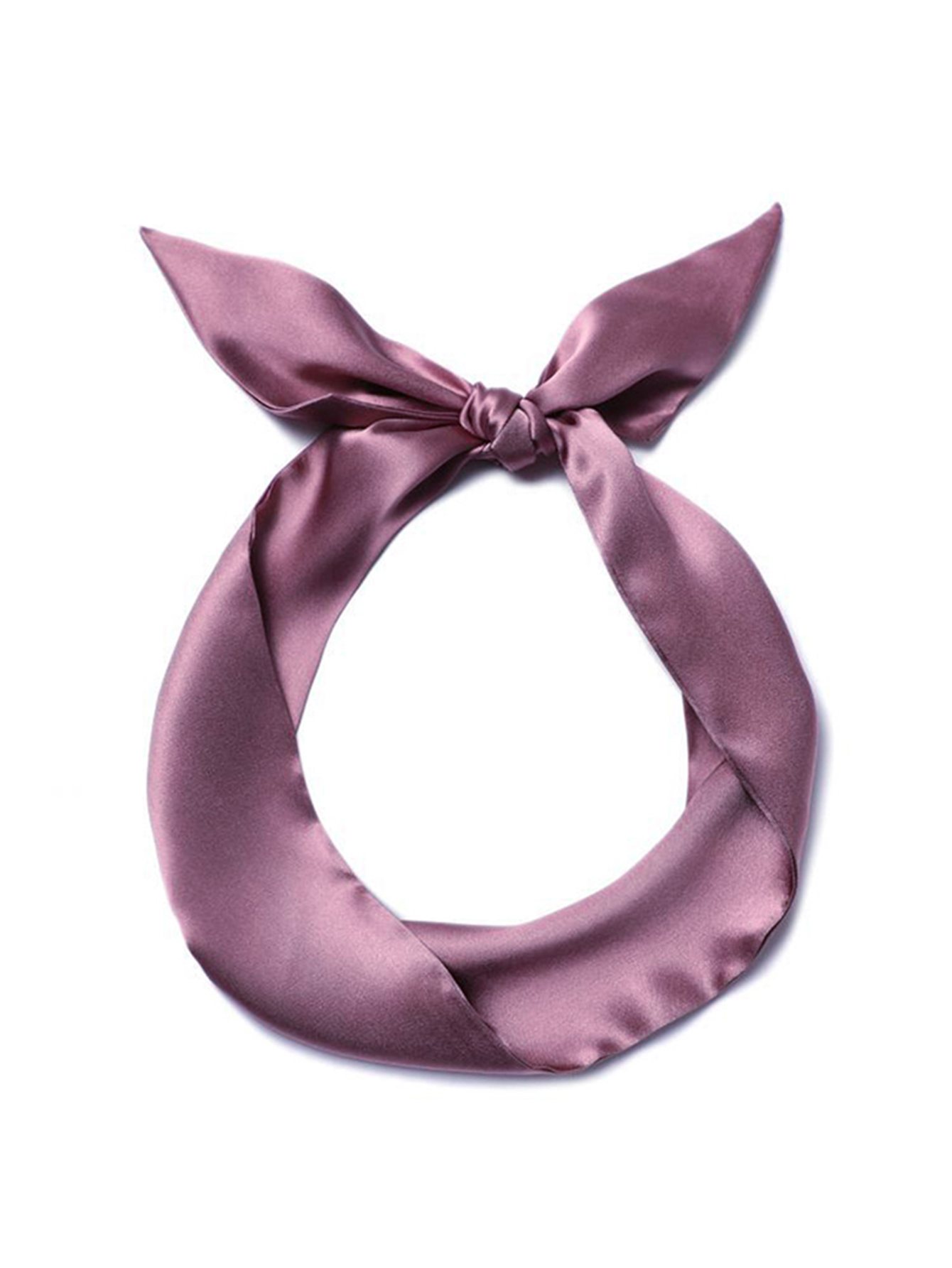Mulher lenço de seda magro longo tira de cabelo fita de seda pequeno pescoço cachecóis saco alça fita lenço senhoras gravata 4cm * 90cm: cinza rosado claro