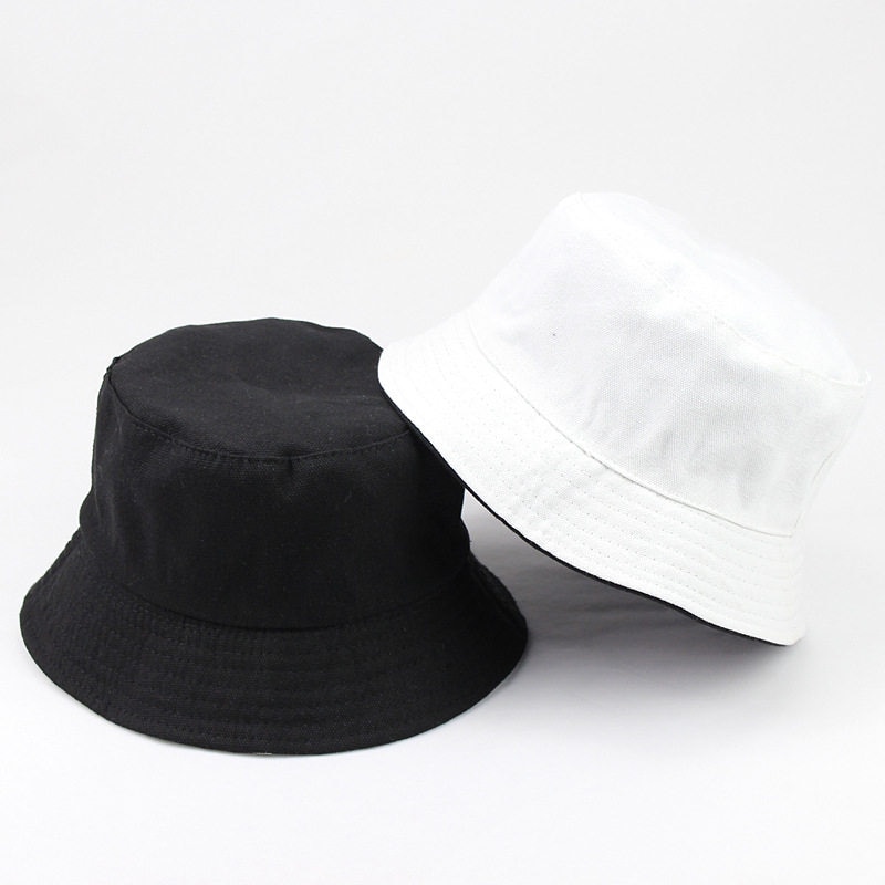 LDSLYJR Katoen Effen kleur zwart en witte Emmer Hoed Visser Hoed outdoor reizen hoed Zon Cap Hoeden voor Mannen en Vrouwen 28