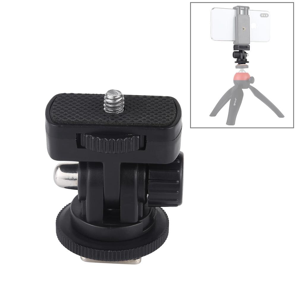 PULUZ Vlogging Accessories Rig Vlog Camera Clamp 1/4" Thread Cold Shoe Tripod Mount Adapter for Smartphone LED Light DIY Options