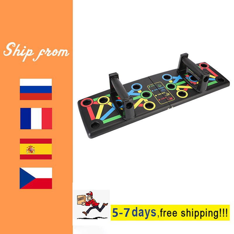 Tablero de entrenamiento físico 9 en 1 para casa, sistema integral de ejercicio, ideal para flexiones, gimnasio, deporte en interior, culturismo, para hombres y mujeres