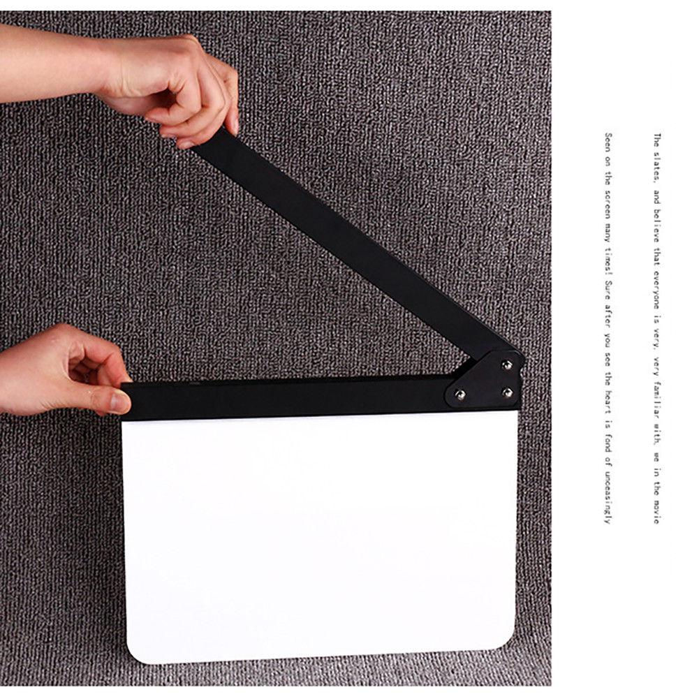 Movie TV Slate Cut Action Scene Clapper Board Film Clapboard Photography Props Action Scene Clapper Board R30