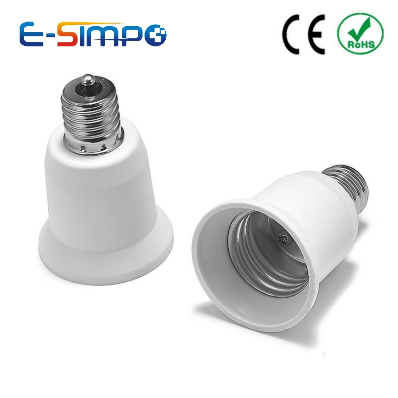 E17 to e26 e27 konverter pbt hus kobber kontakt led pære fatning holder adapter forlænger konverter skift