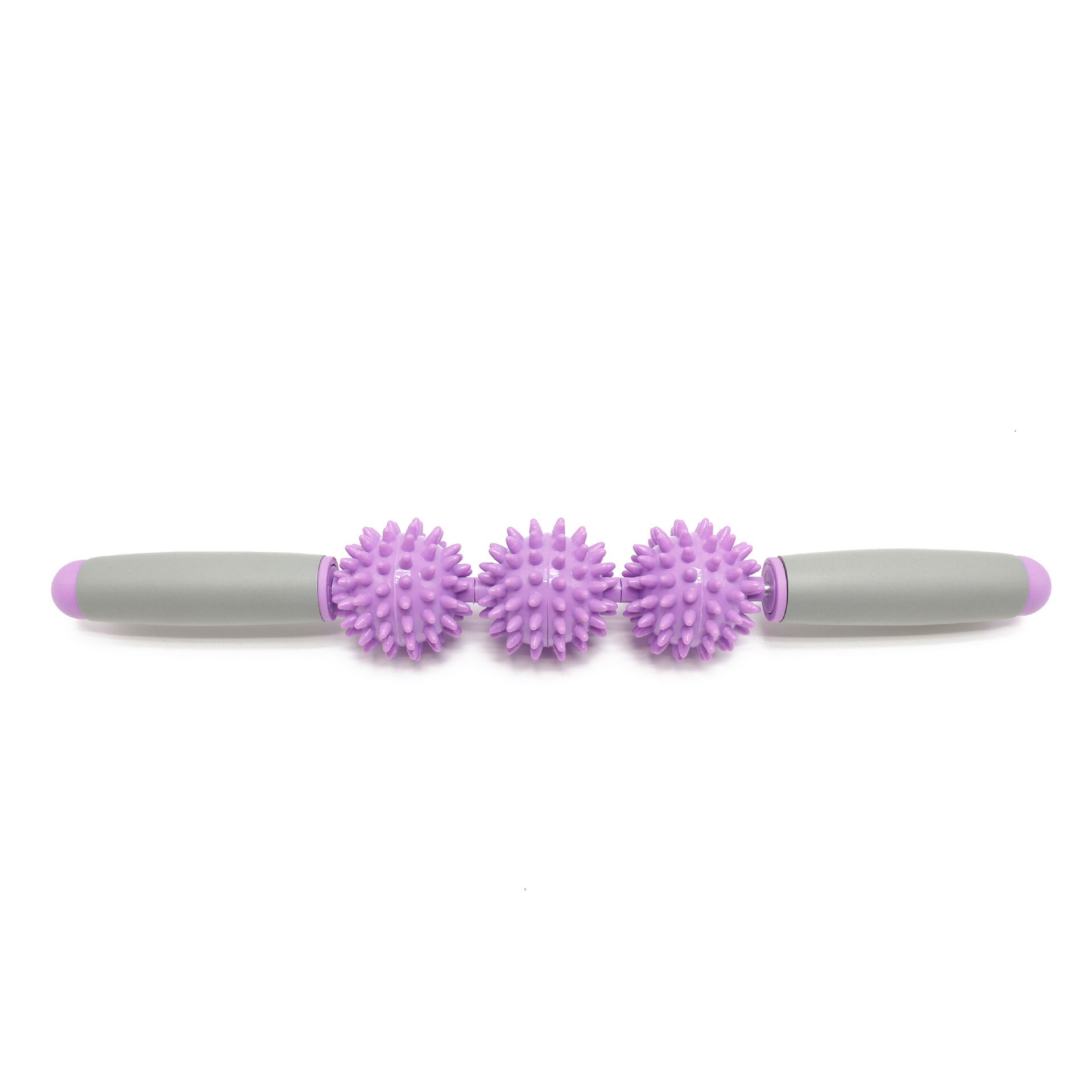 Body Massage Sticks Muscle Roller 5 Spiked Balls Trigger Portable Fitness Leg Arm Muscle Physical Therapy Relieve Yoga Roller: B Purple