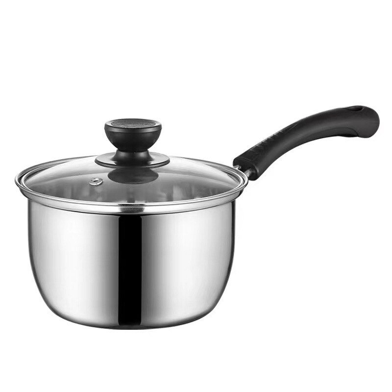 K Warmer Pot Sauce Pan Stainless Steel Warmer Pot All In One Flat Induction Bottom Stainless Steel Hot Potk Pot Small Saucepan (300ML
