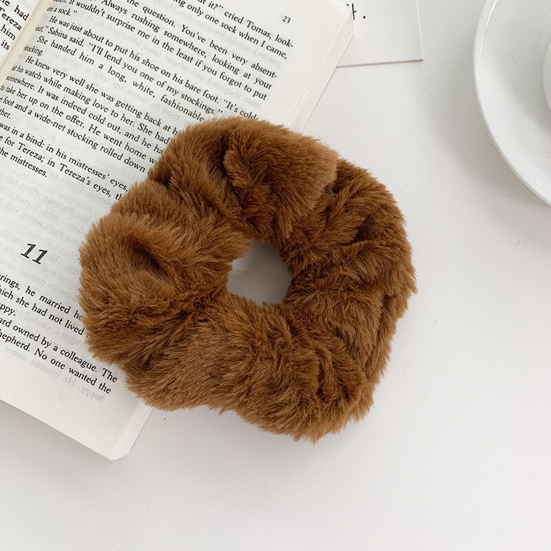 Pluszowe Scrunchies dla dziewczynek włosy w kolorze cukierkowym akcesoria gumka robić włosów głowa liny narzędzia robić stylizacji włosów opaski gumowe robić włosów
