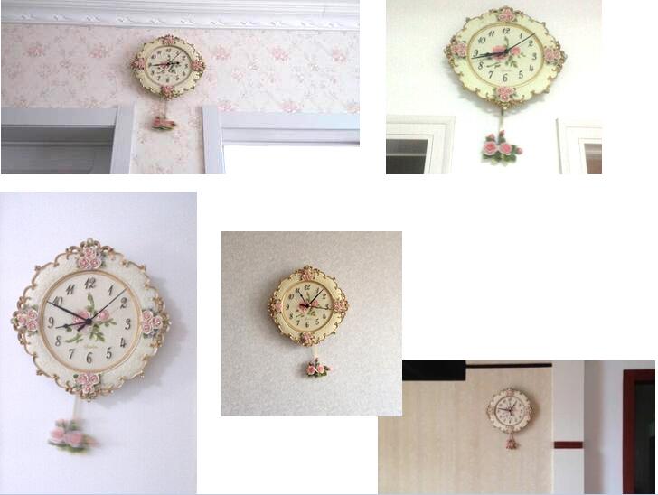 021025 europewall klockor rosor vardagsrum sovrum stum klocka harts klockor, saat, orologio, parete, morden