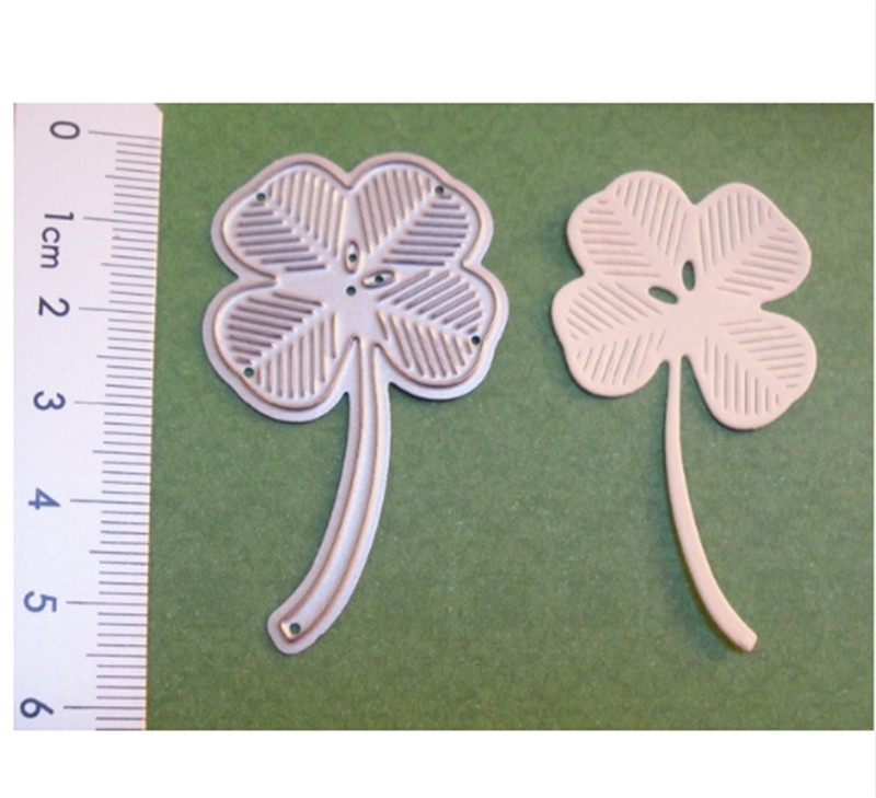 Hemere Klavertje Vier Gestikt Metalen Stansmessen Stencil Scrapbooking Voor Card Making Diy Embossing Bezuinigingen