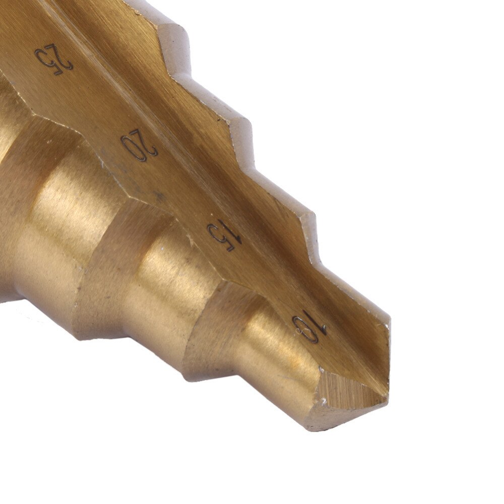 Hex titanium skridt kegle boret hul cutter 10-45mm hss 4241 til metalplader