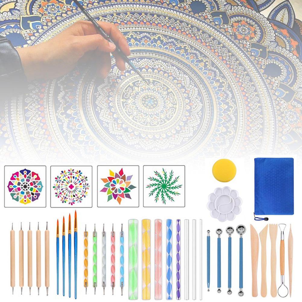 Painting Rocks Dot Kit Mandala Dotting Tools Set For Painting Rocks Rock Stone Painting Pen Polka Dot Tool Template Cosmetic