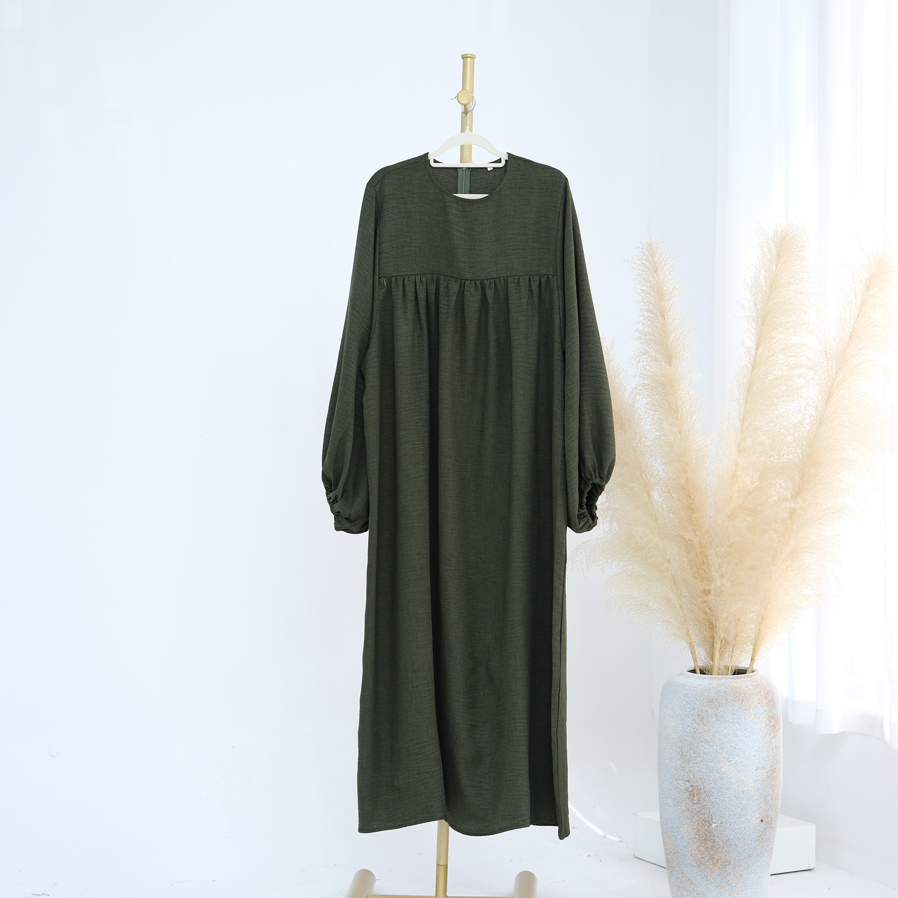 Abaya-Robe de luxe pour femmes musulmanes, vêtements d'allaitement, Kebaya, Kaftan, Maroc, Turquie, Dubaï, Eid Ramadan: M / Marron