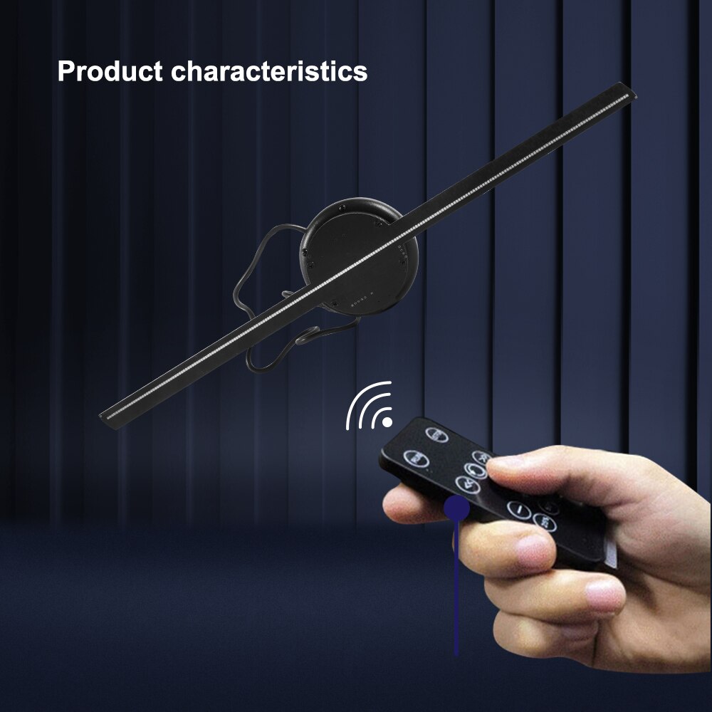 3D Fan Hologram Projector Wall-mounted Wifi LED Sign Holographic Lamp Player Remote Advertising Display Support Images Video