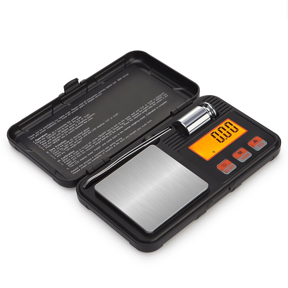 Báscula Digital de alta precisión de 200g/0,01g, báscula de joyería portátil, báscula pequeña para hornear, báscula de cocina