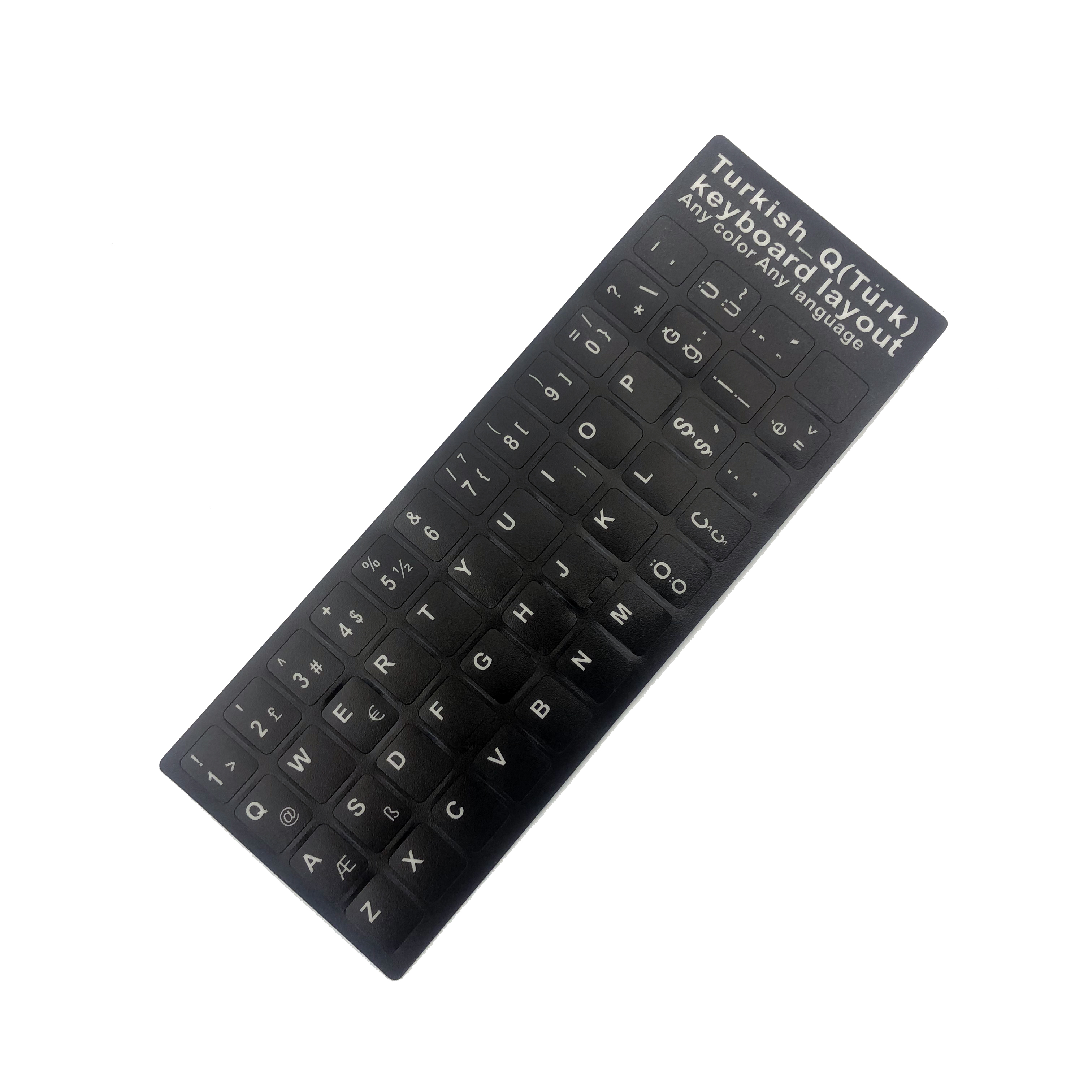 Schwedische polnische Farsi Niederländisch Italiano Deutsch Ungarisch Türkisch Dänisch Tastaturaufkleber Buchstaben-Alphabet-Layout: Braun