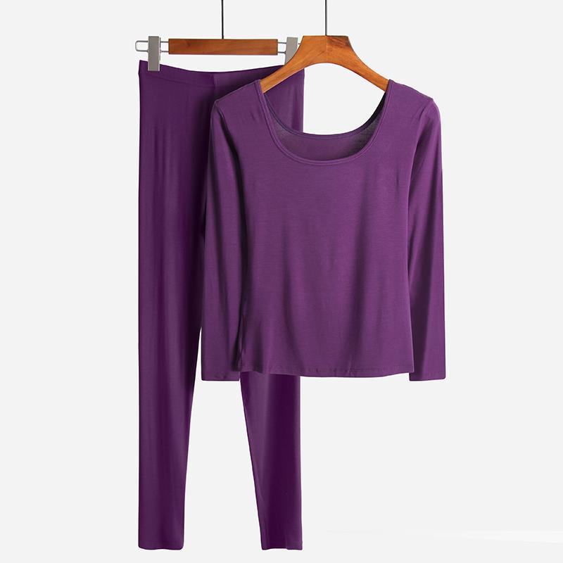 Winter Clothes Women Long Sleeve Plus Size &amp; One Size Thermal Long Johns Autumn Long Johns Solid Warm Women Thermal Underwear