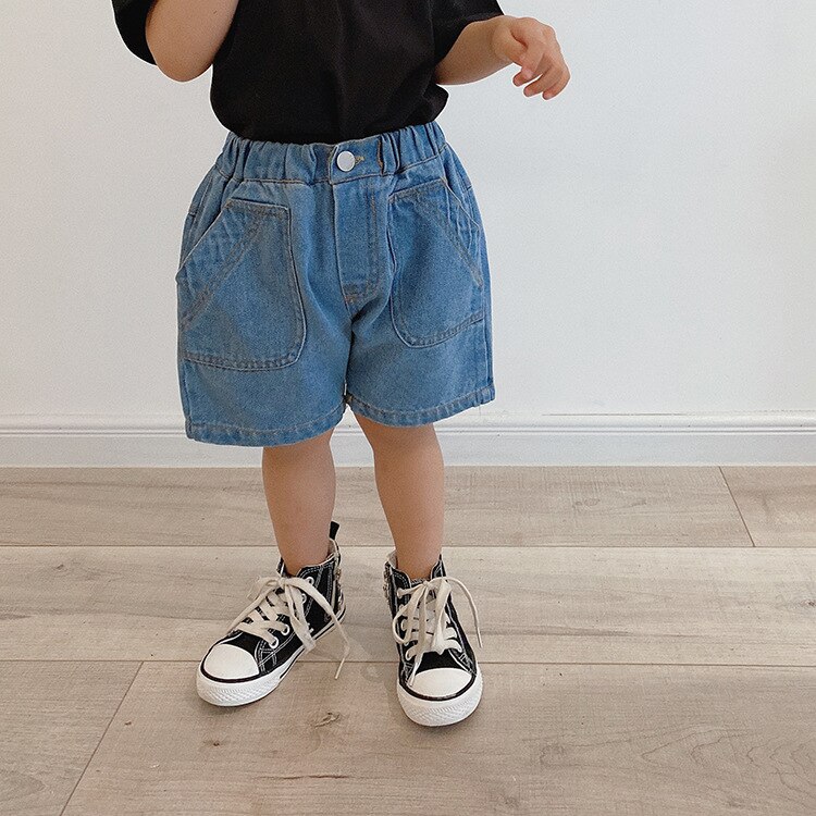 Zomerjongens dunne katoenen casual denim shorts kinderen losse all-match korte jeans