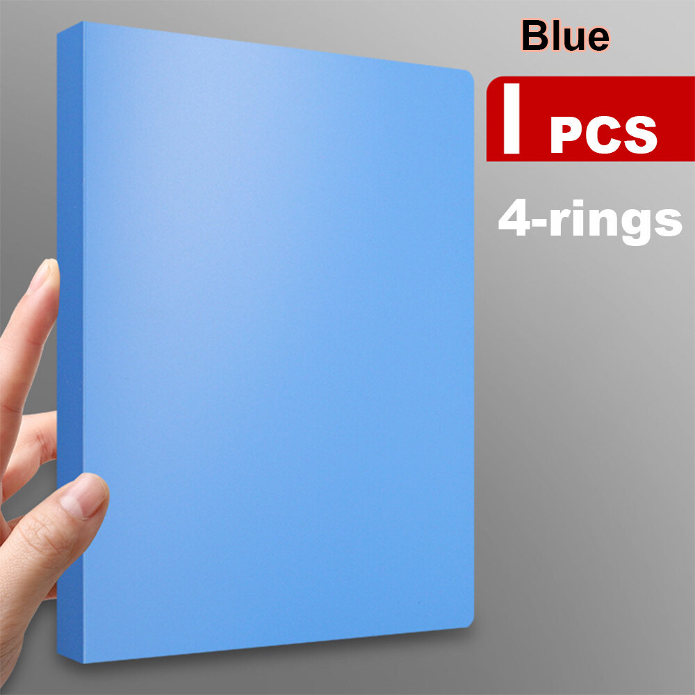 A4 2 4 D Ringband Organisator Clear Map Documenten Transparantie Hervulbare Fotoalbum Cover Photocards Ring Notebook Tekening: 4ring blue