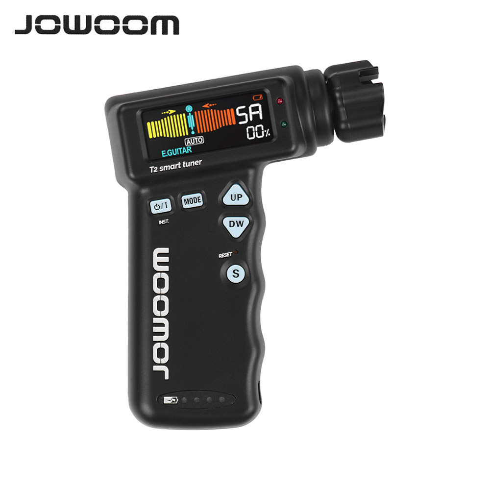 JOWOOM T2 afinador de guitarra inteligente clavija enrollador de cuerda para guitarra ukelele afinación cromática recargable incorporado