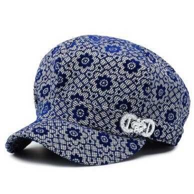 Siloqin dame newsboy caps høst dame lue snapback cap kvinne trend hip hop cap sløyfe rutete solhatt: Farge -1