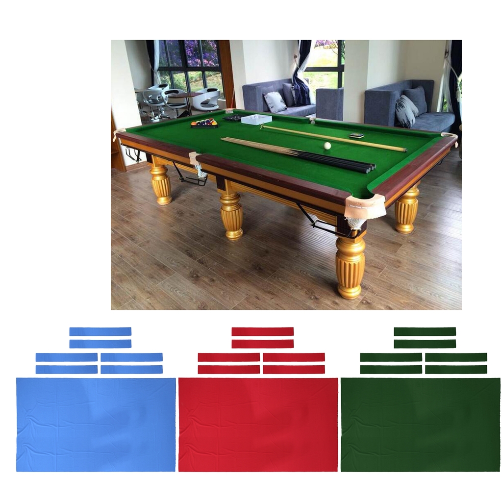 Professionelle 9 ft Billardtisch Filz + 6 Filz Streifen, Billard Snooker Tuch Fühlte für 9 Fuß Tisch, 0,6mm Dicke-3 Farben