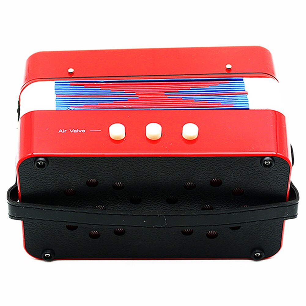 Mini Toy Accordion 7 Keys + 3 Buttons Keyboard Musical Instrument for Children Kids