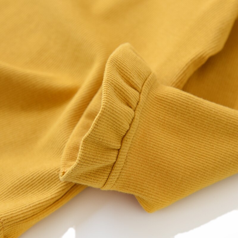 Babymeisjes t-shirt met kanten kraag, kinderblouse voor meisjes, tops, herfstprinsessen, lange mouwen, geribbelde strepen, kindertruien