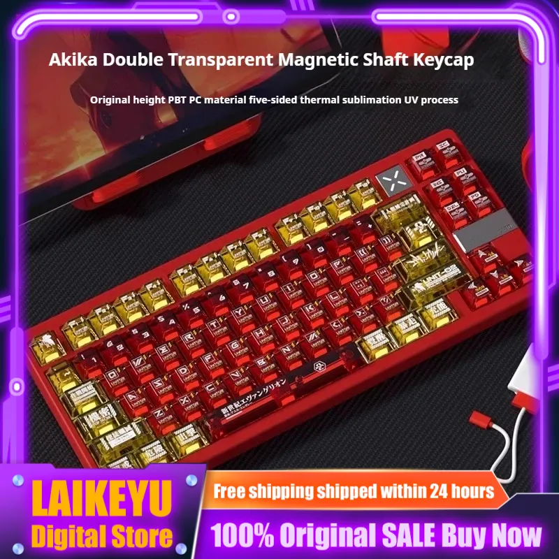 Eva asuka tema tastiera combinazione pbt/pc tastiera meccanica traslucida tastiera personalizzata tastiera da gioco per tablet laptop pc