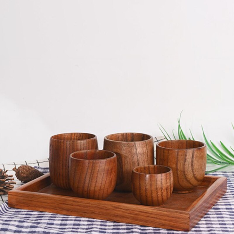 Houten Grote Buik Cups Handgemaakte Natuurlijke Spruce Hout Kopjes Bier Thee Koffie Melk Water Cup Keuken Bar Drinkware