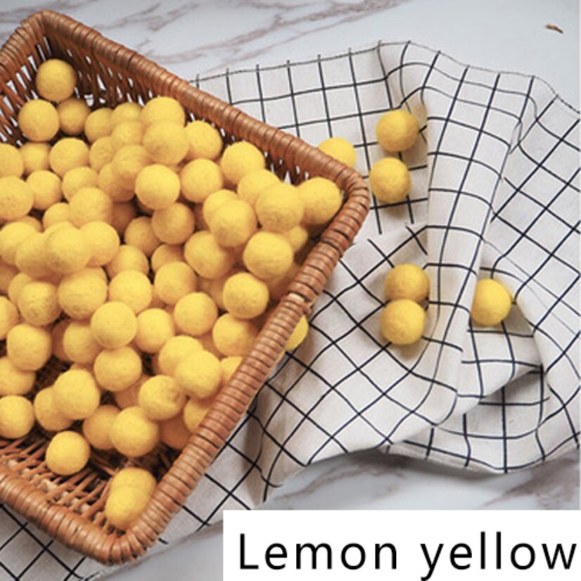 10pcs 2cm Felt Pompom Balls DIY Craft Handmade Wool Ball Accessories for Sewing Kids Room Hanging Mixed Color Home Decoration: 10