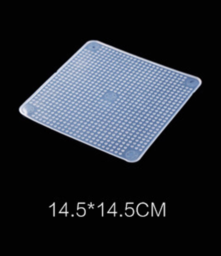 Tapas elásticas de silicona para envolver alimentos, papel para guardar alimentos frescos, sello elástico, Bol de vacío, herramienta de cocina, 4 Uds.: M 1pc