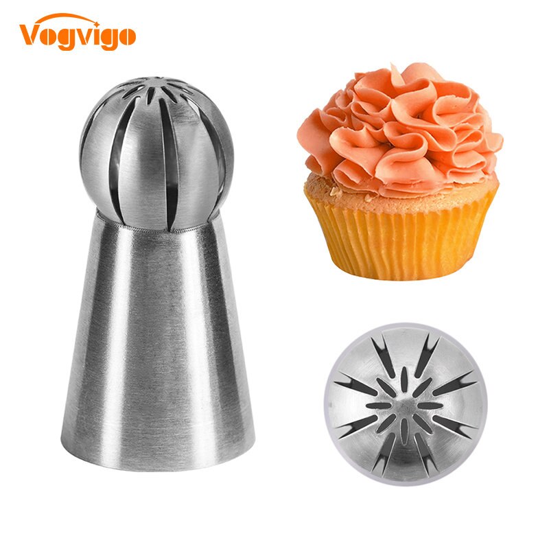 Vogvigo Russische Bal Nozzle 1Pc Rvs Bakkerij Accessoires Cake Decorating Nozzle Tips Cake Decoratie Sugercraft Pastry: B