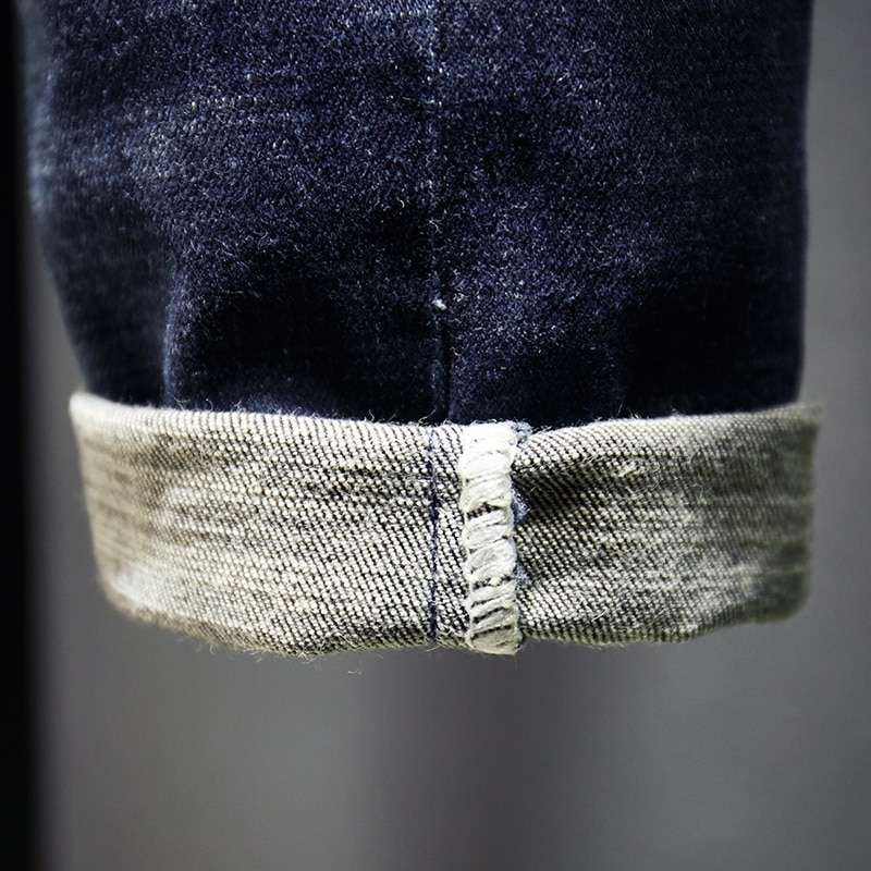 Jean déchiré pour hommes, pantalon en jean pour hommes, Stretch, bleu foncé, coupe et détruit à trous et cassé, pantalon Biker, Hip hop, décontracté