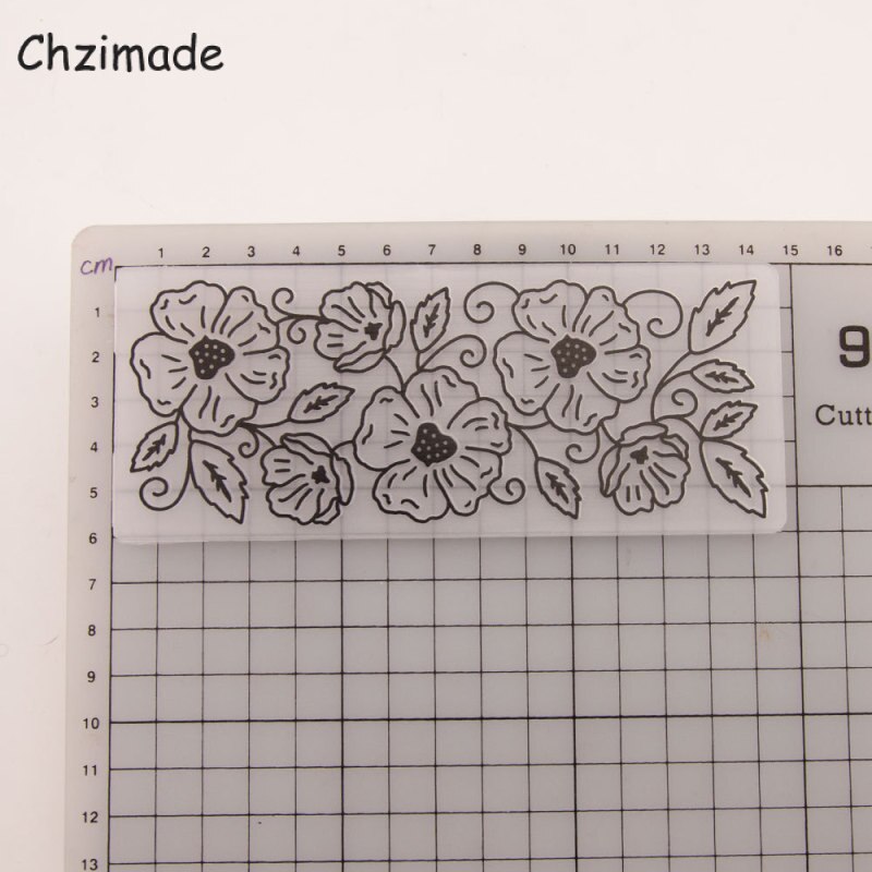 Chzimade Christmas Flower Embossing Folder For DIY Scrapbooking Paper Craft Card Making Home Decoration