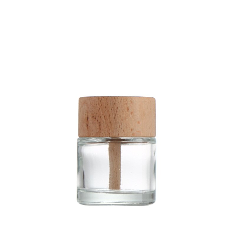 Bouteille vide pour diffuseur de parfum 50ml, 5 pièces/lot, avec bouchon en bois, pour parfum de maison, huile essentielle, rechargeable, pour la décoration de la maison