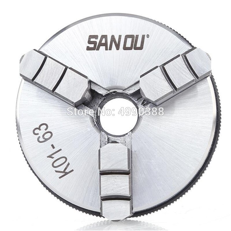 3 Jaw 63mm Manual Self-Centering Lathe Chuck 2'' Three Jaws Mini Chuck K01-63 Hardened Steel for CNC Wood Lathe
