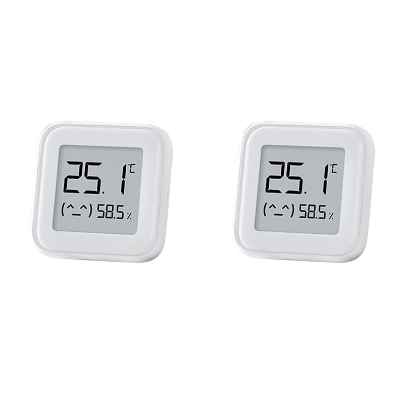 Xiaomi Mijia-termómetro electrónico con pantalla de tinta, higrómetro inteligente con Bluetooth, pantalla Digital, humedad, enlace electrónico,: 2 pcs