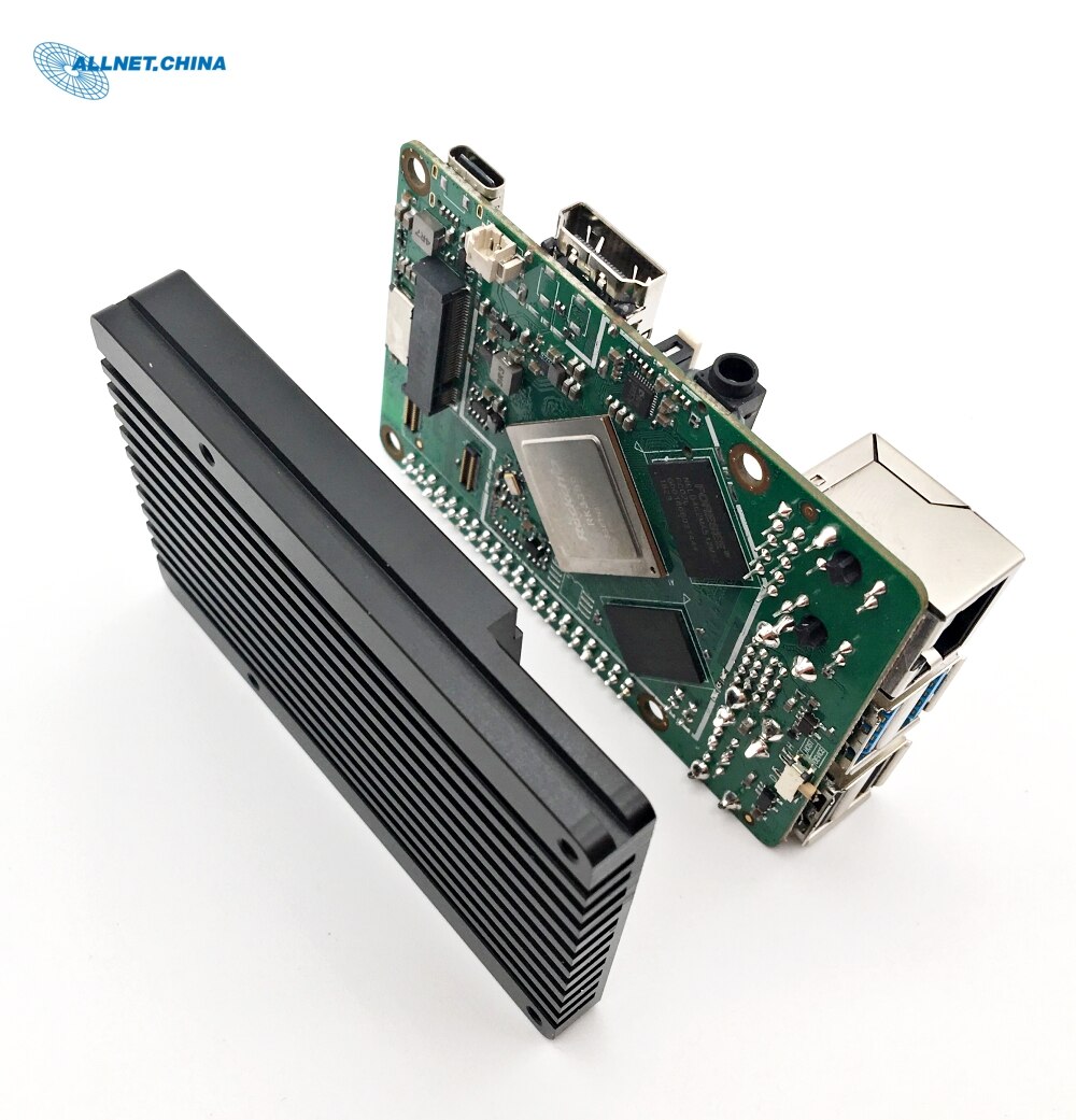 Perfect heat-management aluminium black heatsink for all ROCK PI 4 boards x 5pcs