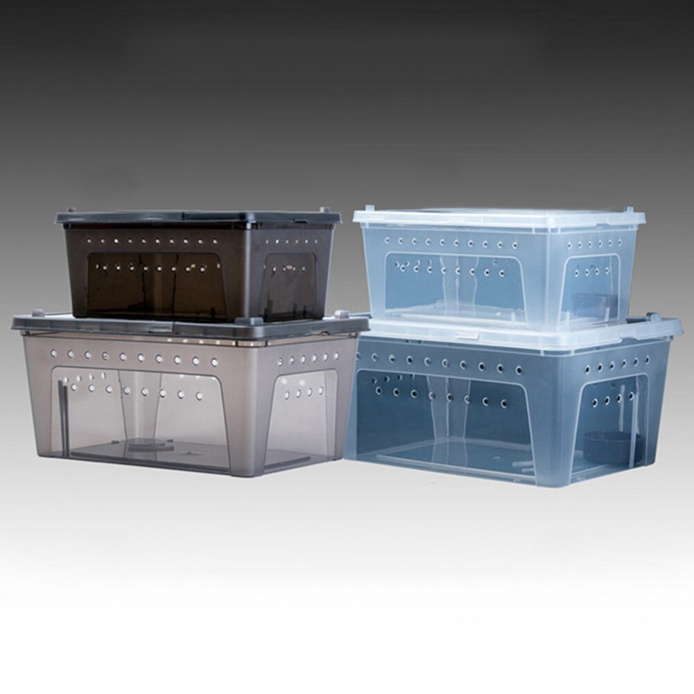 45# Plastic Frosted Reptile Feeding Box Lizard Spider Hatching Rearing Container Pet Supplies Feeding Box